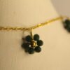 IMG_2456 Bottle Green Flower Charm Golden Chain MD-N2425