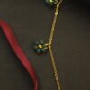 IMG_2507 Bottle Green Flower Charm Golden Chain MD-N2425