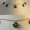 MD-E1010 (1) Bottle Green Flower Charm Golden Chain MD-N2425
